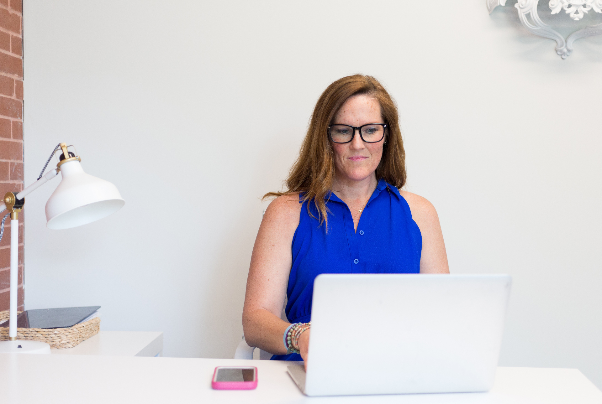 Professional working at a laptop during a focused learning session